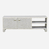 Bone Inlay 2 Door Lowboy : Starburst : Grey