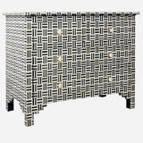 Bone Inlay 4 Drawer Chest : Nexus : Black