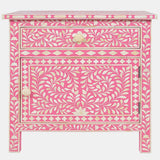 Bone Inlay Large Bedside Cabinet : Liana : Rose