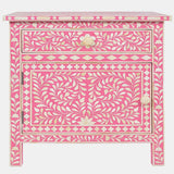 Bone Inlay Large Bedside Cabinet : Liana : Rose