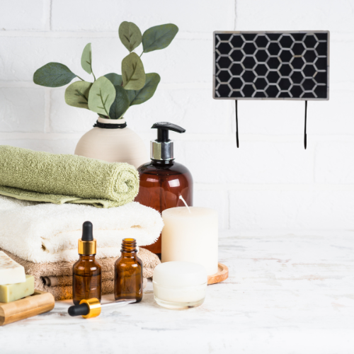 Bone Inlay Small Wall Hook : Abela : Black