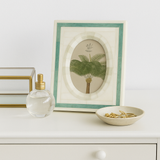 Bone Photo Frame : Green Trim