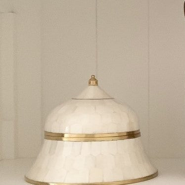 Bone & Brass Moghul Box : White Single Box