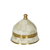 Bone & Brass Moghul Box : White