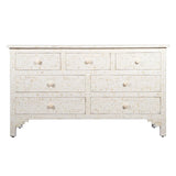 Ivory inlay floral dresser drawers