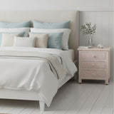 Bone Inlay 3 Drawer Bedside : Starburst : Blush