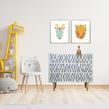 Bone Inlay 3 Drawer Chest : Morse : Indigo in Mock Up Childs Room