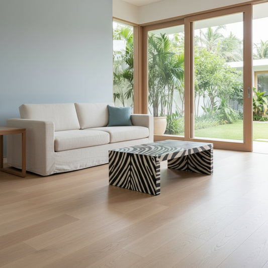 Bone Inlay Coffee Table : Zebra