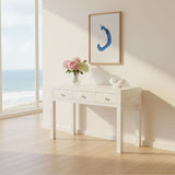 Bone Inlay Console : Ogee : White
