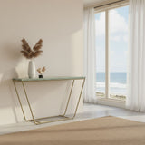 Bone Inlay Console with Metal Legs : Starburst : Jade