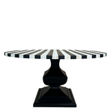 Bone Inlay Dining Table with Pedestal Base