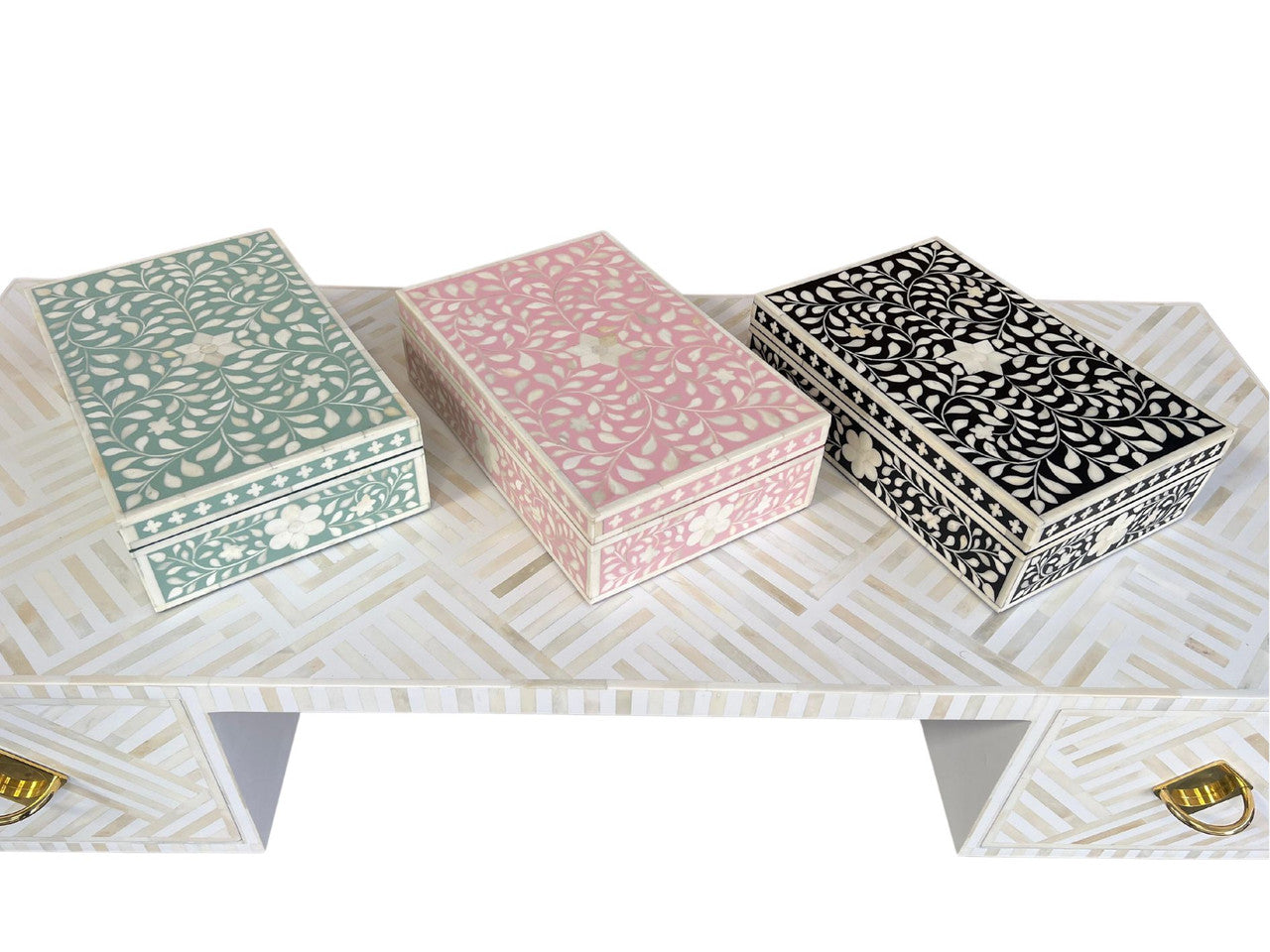 Bone Inlay Boxres