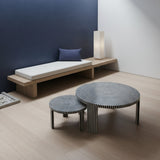 Bone Inlay Nesting Coffee Table Pair : Black