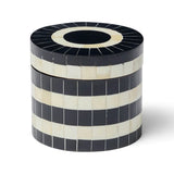 Bone Inlay Round Box : Black & White