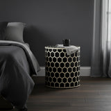 Bone Inlay Side Table : Abela : Black