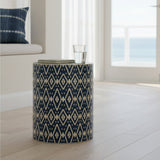 Bone Inlay Side Table : Patola : Indigo