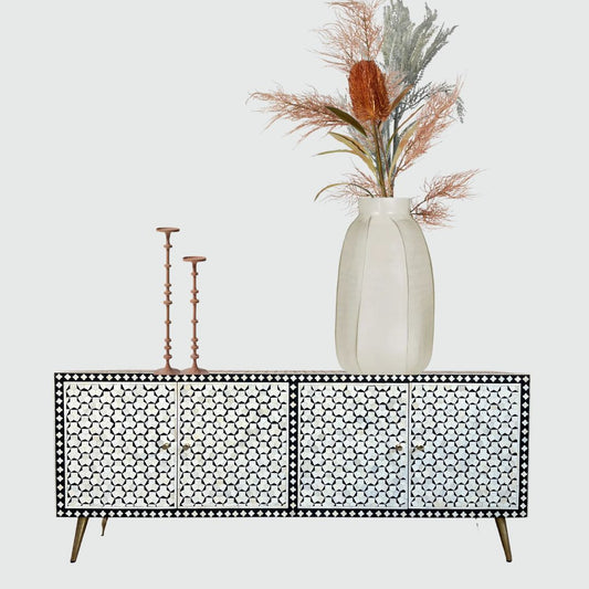 Bone Inlay TV Sideboard : Tri-Square : Charcoal