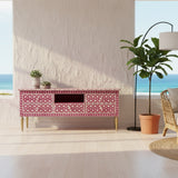 Bone Inlay TV Sideboard : Hexafloral