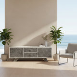 Bone Inlay TV Sideboard : Scallop : Black