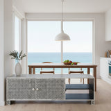 Bone Inlay TV Sideboard : Starburst : Black