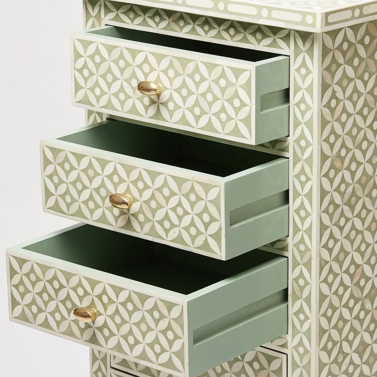 Bone Inlay Tallboy : Starburst : Grey