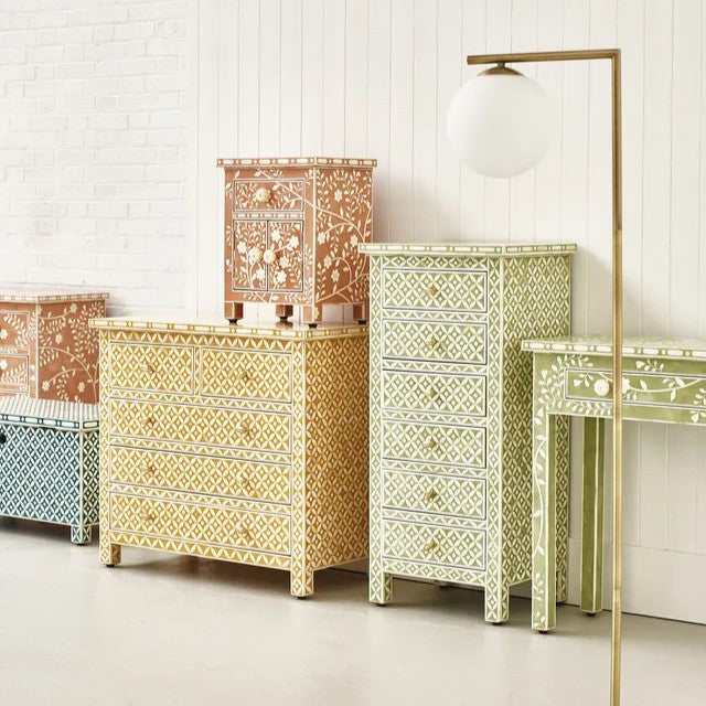 Bone Inlay Tallboy : Starburst : Grey