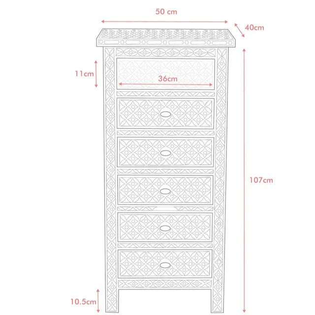 Diagram of Tallboy with Dimensions