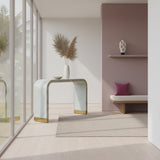 Bone Inlay Waterfall Console : Stripe : Grey