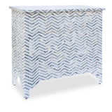 Bone Inlay 4 Drawer Chest : Zig Zag : Charcoal
