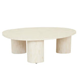 Bone Inlay Pedestal Coffee Table : Brickwork : Natural