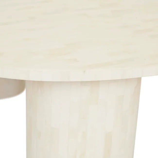Bone Inlay Pedestal Coffee Table : Brickwork : Natural