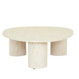 Bone Inlay Pedestal Coffee Table : Brickwork : Natural