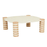Bone Inlay Square Coffee Table : Brickwork : Natural