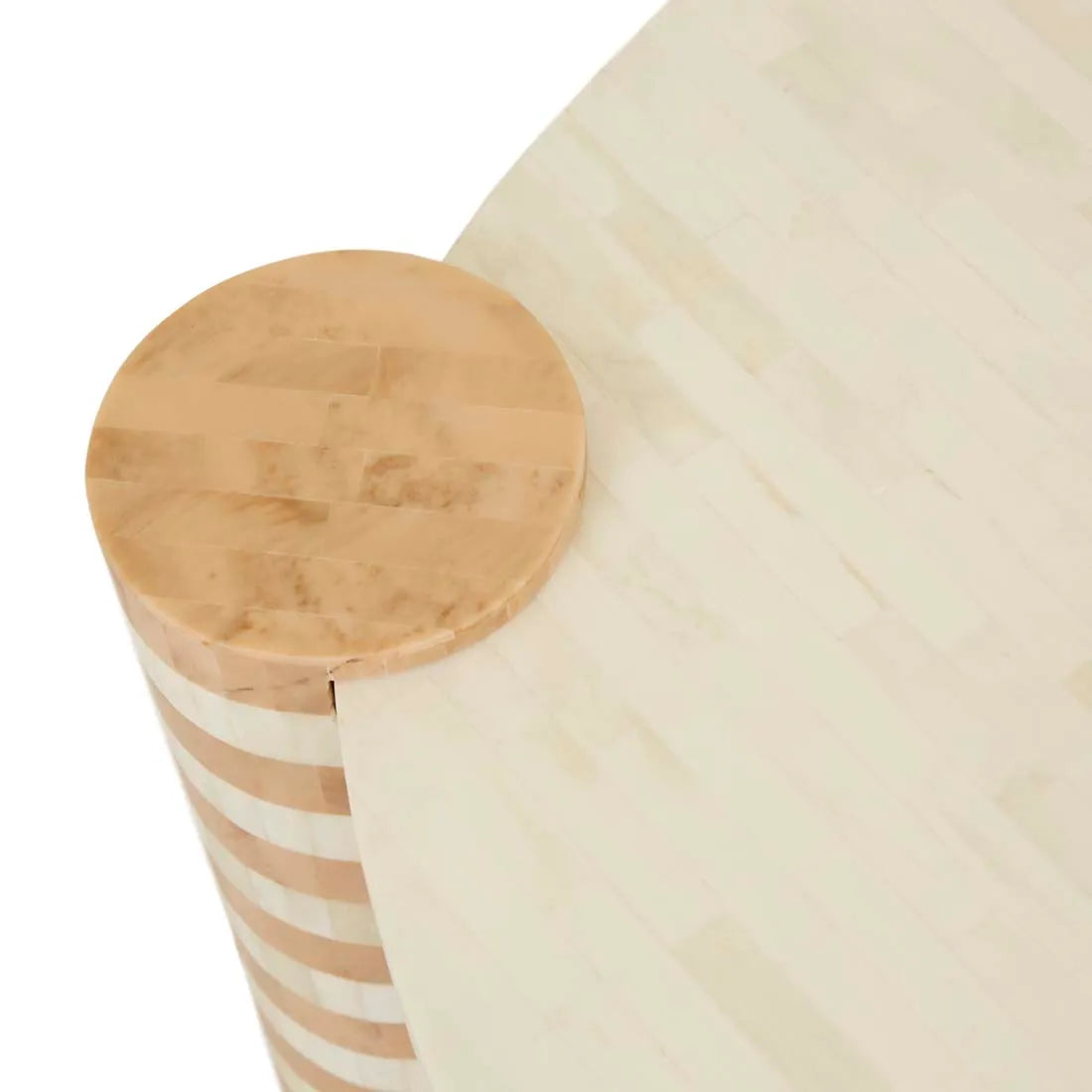 Bone Inlay Square Coffee Table : Brickwork : Natural