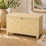 Bone Inlay Storage Chest / Blanket Box : Dragonfly