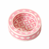 Bone Inlay Round Coaster/Trinket Tray : Starburst : Rose
