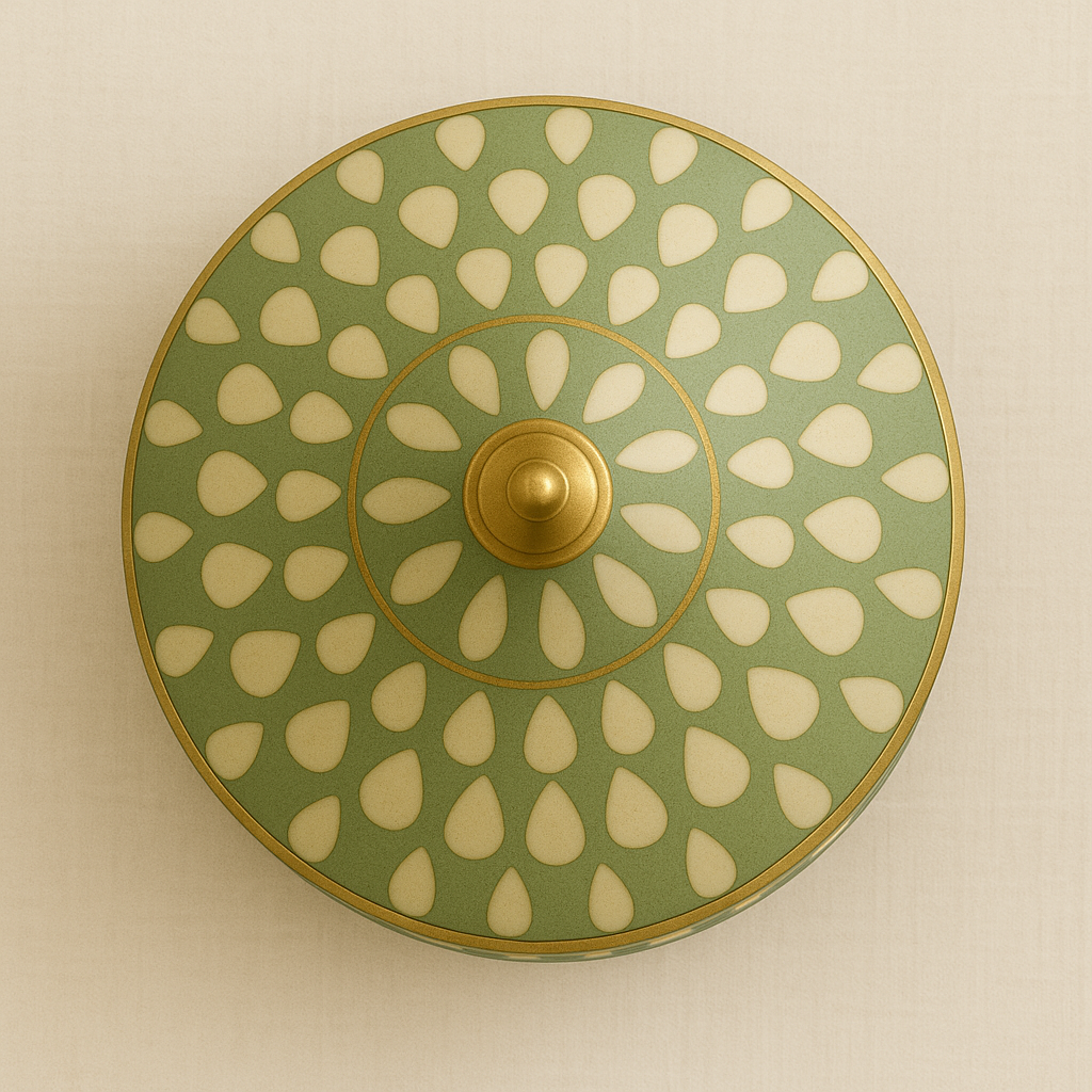 Bone & Brass Moghul Box : Varsha : Sage Green