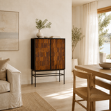 Timber Mosaic Drinks Cabinet : Ember