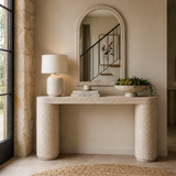 Arcadia Bone Inlay Console : Limestone