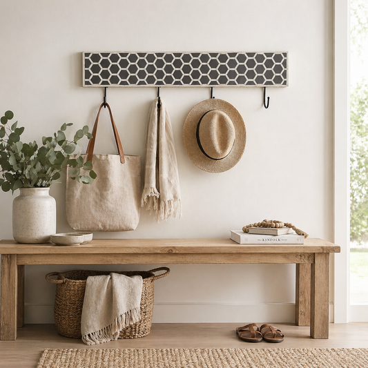 Bone Inlay Wall Hook : Abela : Black