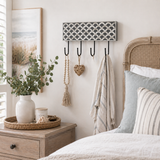 Bone Inlay Small Wall Hook :  Fishscale : Grey