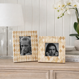 Bone Inlay Picture Frame : Diamonds : Natural