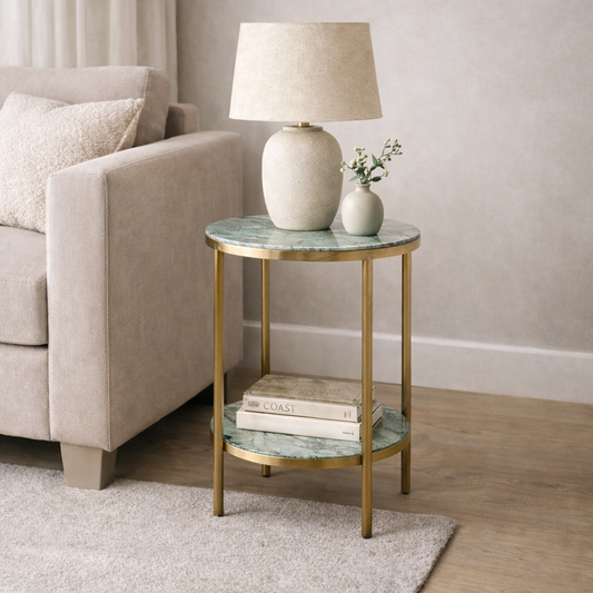 Marble Side Table : Green