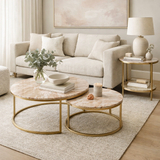 Marble Nesting Coffee Tables : Rose