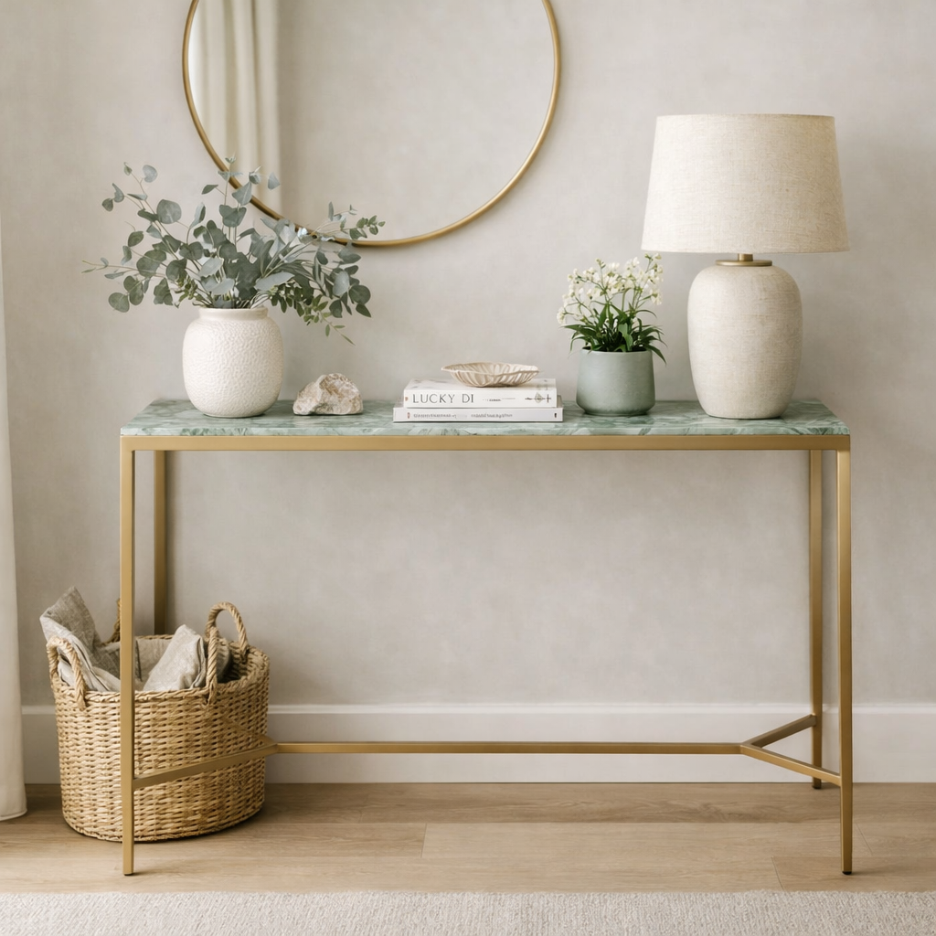 Marble Console Table : Green