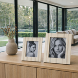 Resin & Brass Wire Picture Frame : Natural