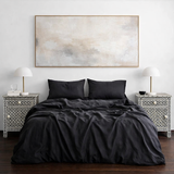 Bone Inlay Large Bedside Cabinet : Starburst : Black
