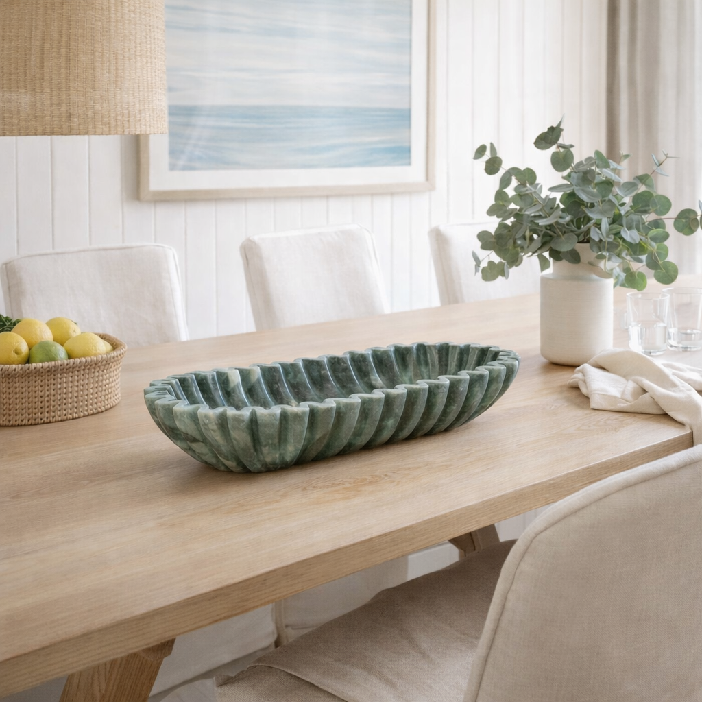 Marble Bowl : Rosette : Green