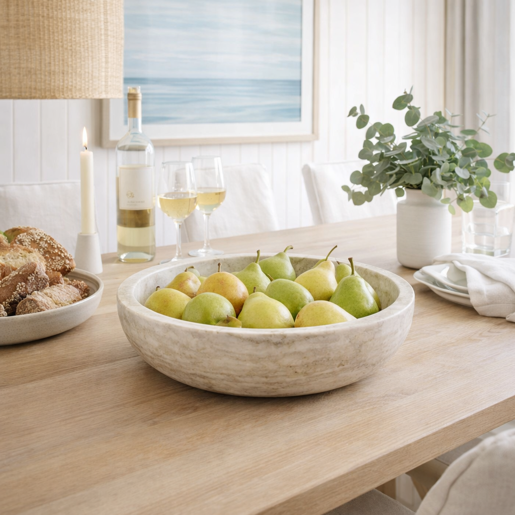 Marble Round Bowl : Beige