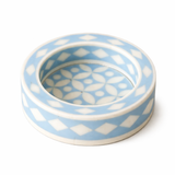 Bone Inlay Round Coaster/Trinket Tray : Starburst : Wedgewood